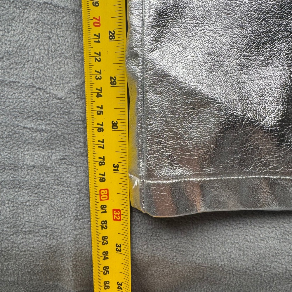 Nasty Gal Metallic Silver Star Pocket Flare Pants Women US 6 - Picture 10 of 12